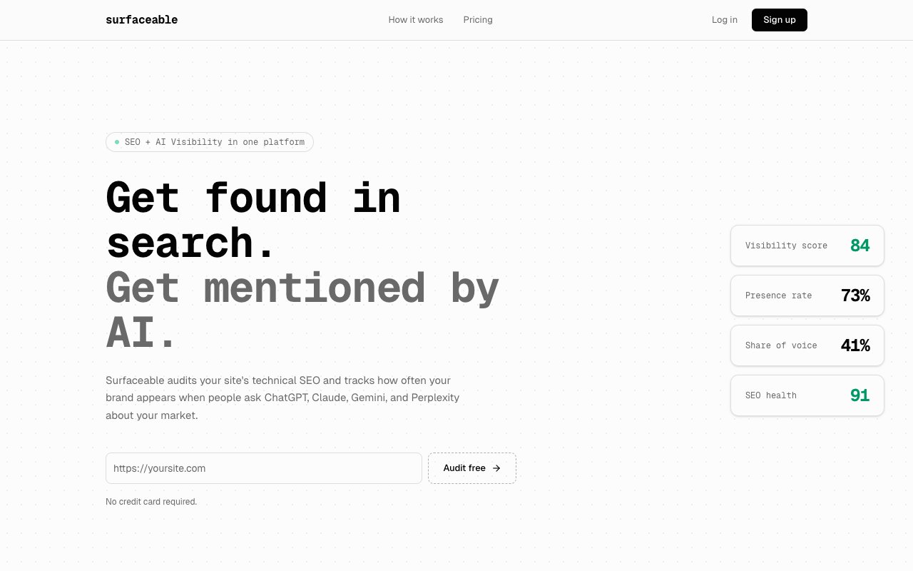 Surfaceable platform screenshot